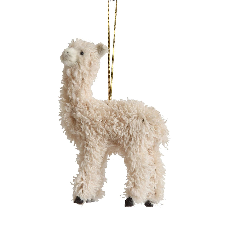 Furry Llama Ornament