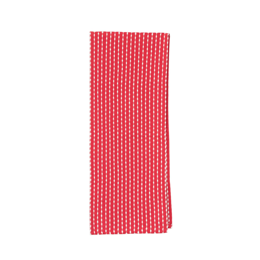 Cotton Woven Table Runner, Red