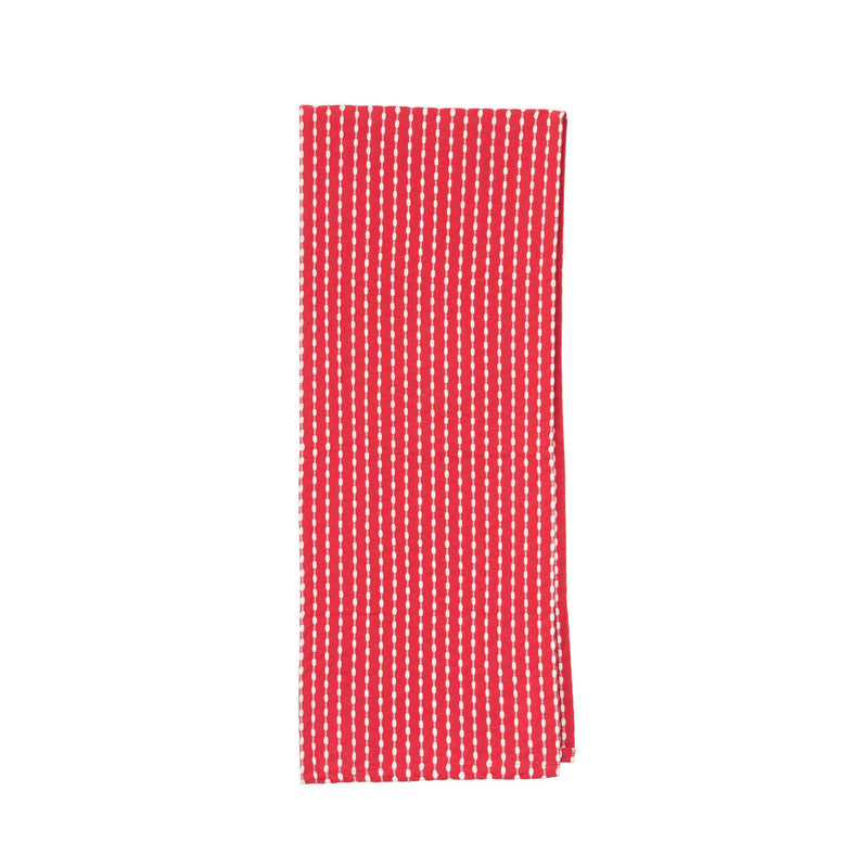 Cotton Woven Table Runner, Red