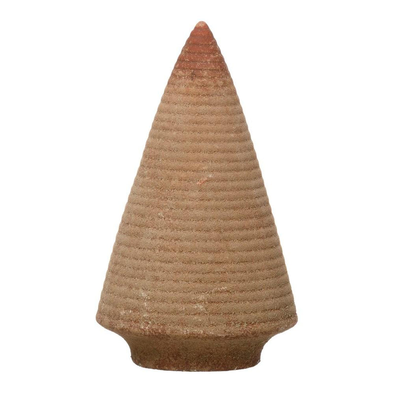 5-1/2" Round x 9-1/2"H Stoneware Tree, Distressed Terra-cotta & Moss Finish