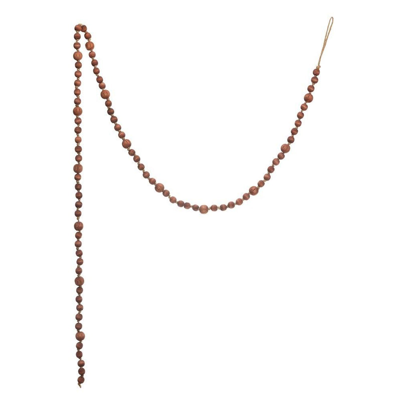 Wood Bead Garland, Brown