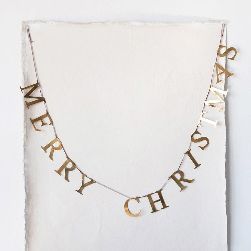 Metal "Merry Christmas" Garland