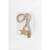 Wood Beads with Star Icon and Jute Tassel