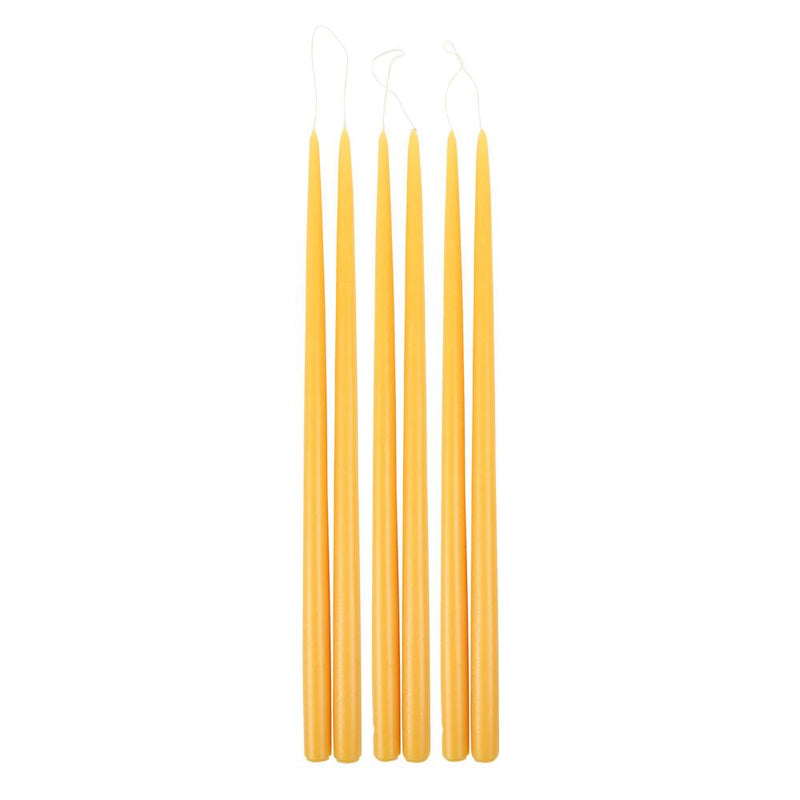 Saffron Taper Candles in Various Sizes