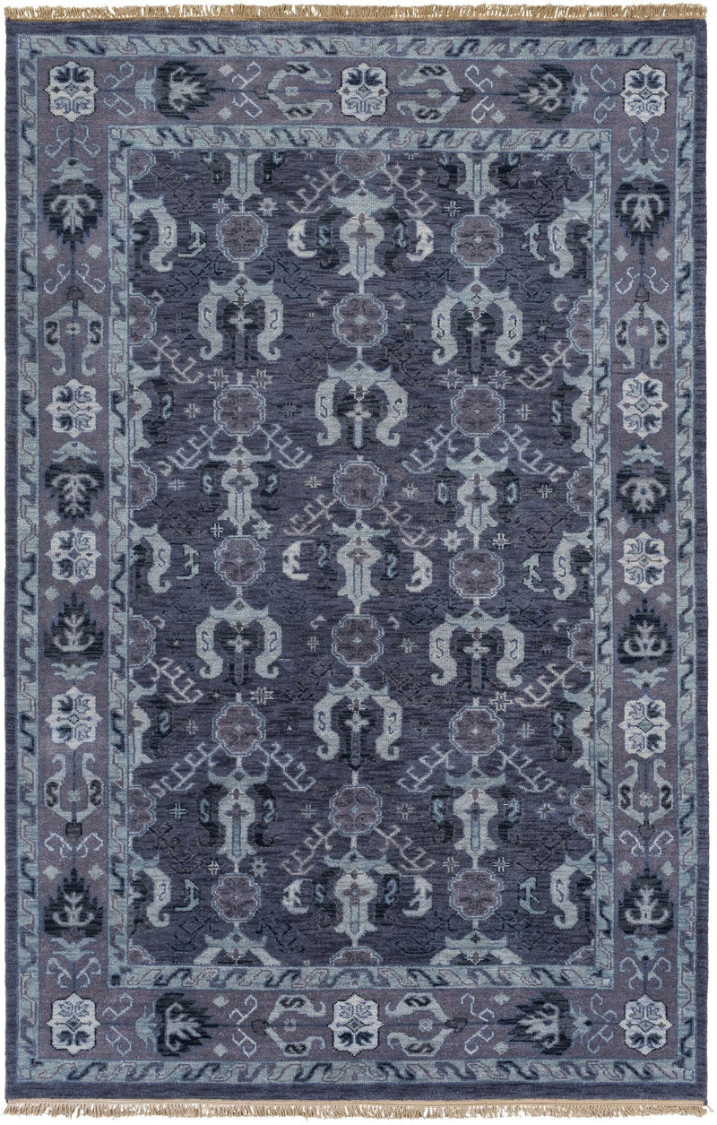 Zeus Rug in Navy & Dark Purple