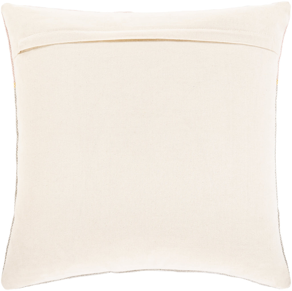 Zakaria ZKA-001 Hand Woven Pillow in Light Gray & Pale Pink by Surya