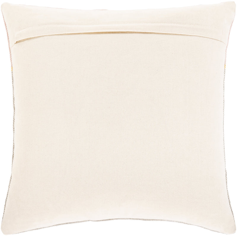 Zakaria ZKA-001 Hand Woven Pillow in Light Gray & Pale Pink by Surya