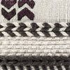 Zuri ZRI-001 Woven Pillow in White & Charcoal by Surya