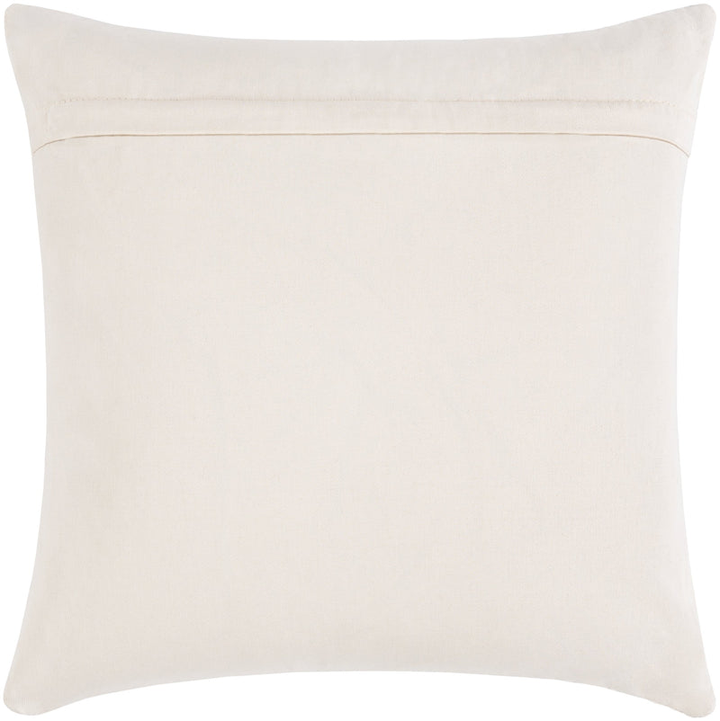 Zavala ZVA-002 Leather Pillow in Cream & Light Grey by Surya