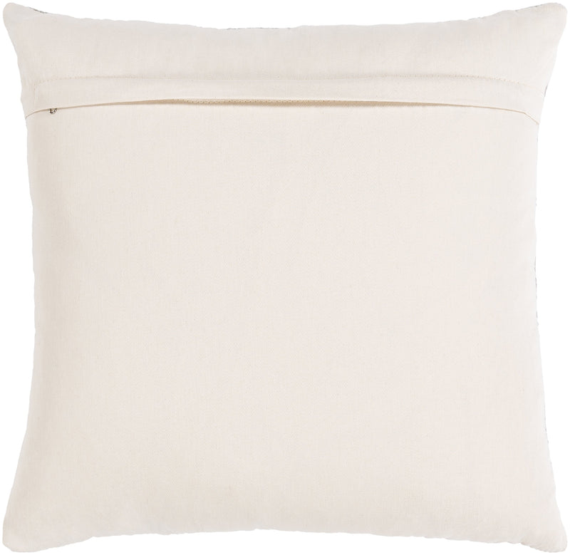 Zavala ZVA-003 Leather Pillow in Cream & Light Grey by Surya